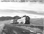 D&RGW 6001 at Rocky, Colo.